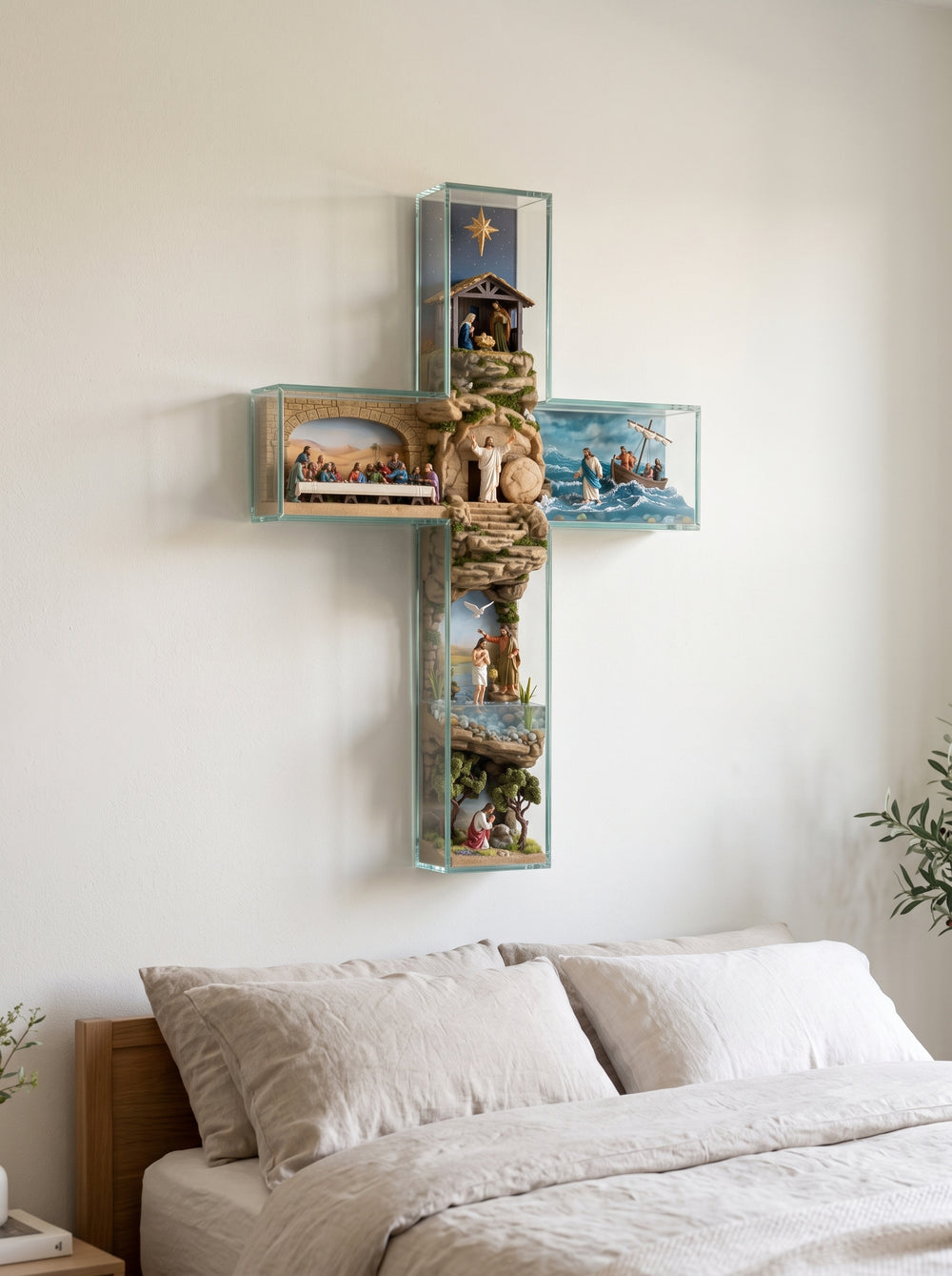 The cross in daylight with the lights off
